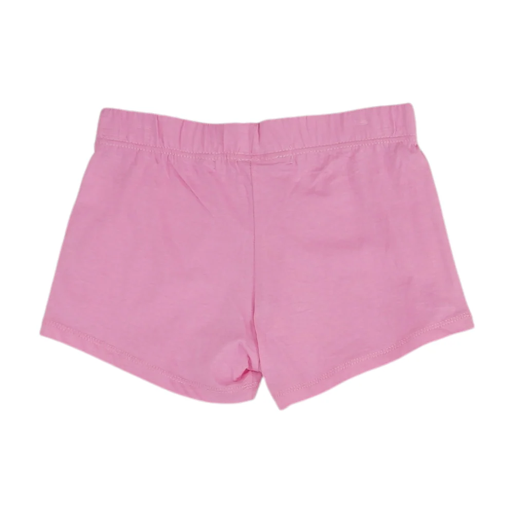 Pink Solid Knit Shorts - Image 2
