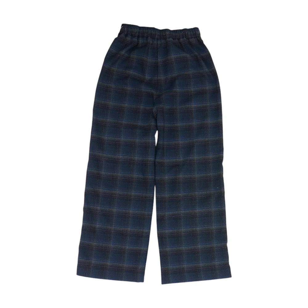Navy Plaid Knit Pants - Image 2