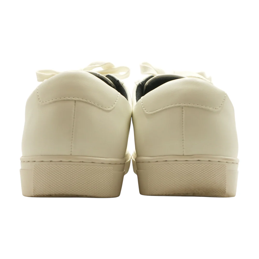 White Lace-Up Casual Shoes - Image 2