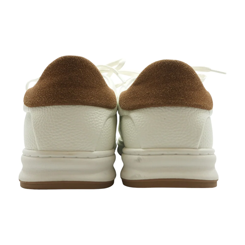 White Lace-Up Casual Shoes - Image 2