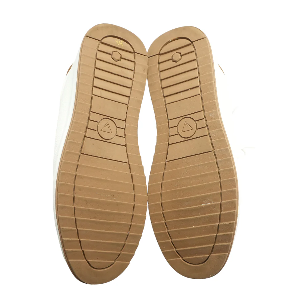White Lace-Up Casual Shoes - Image 3