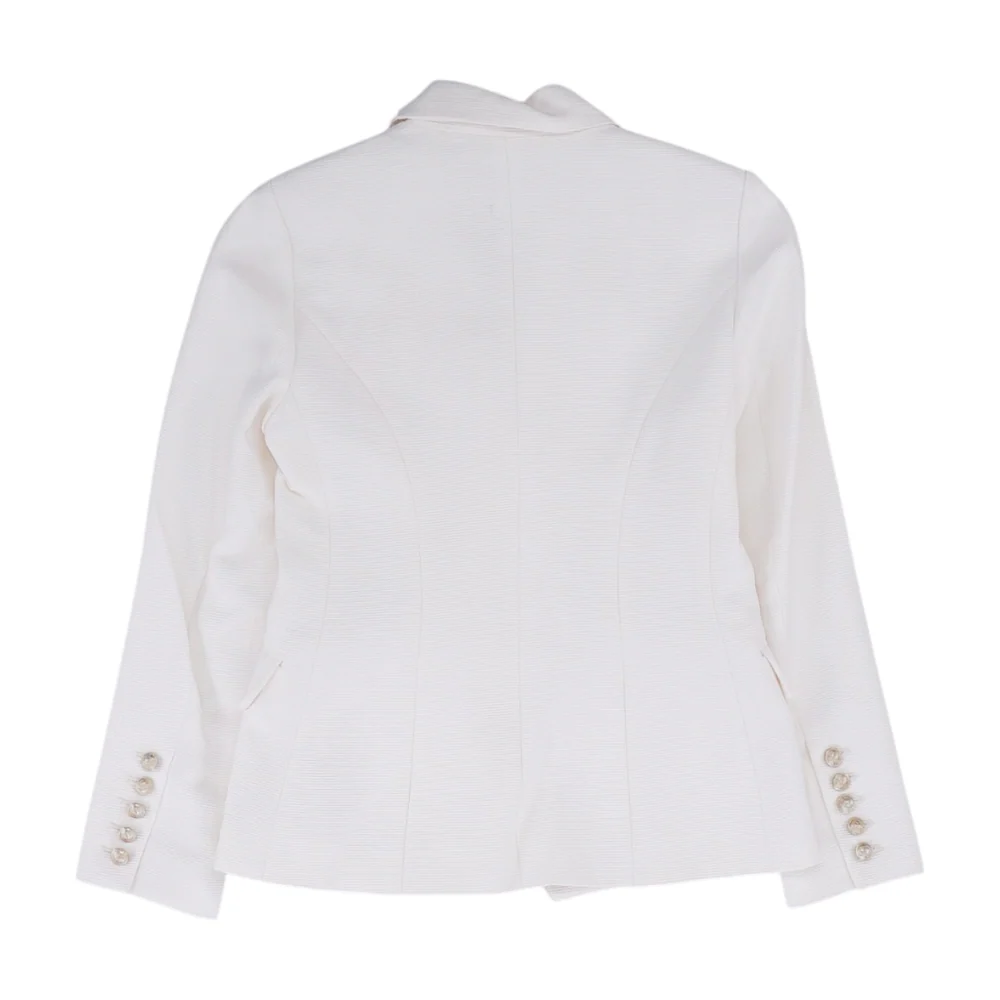 Cream Solid Blazer - Image 2
