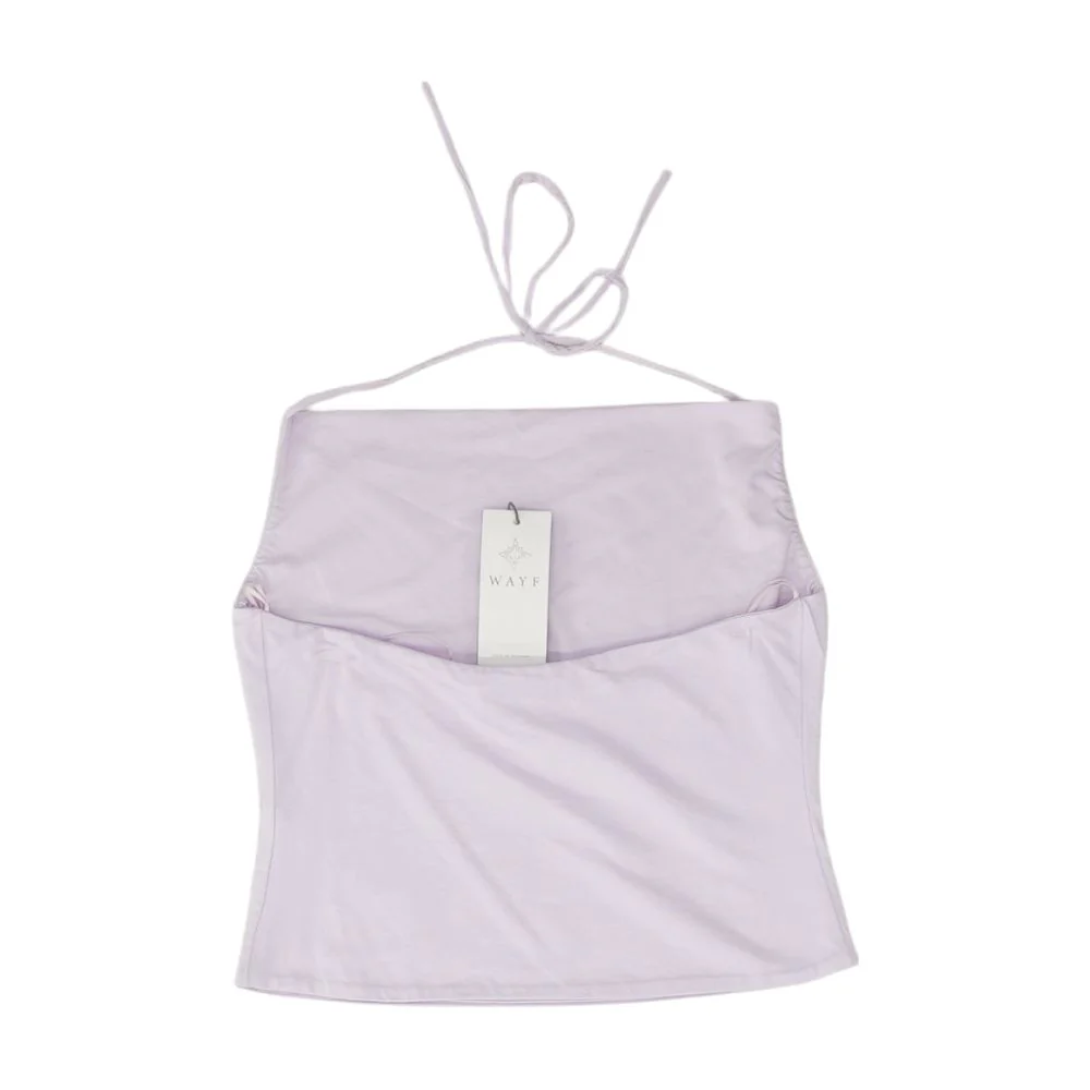 Lavender Solid Sleeveless Blouse - Image 2