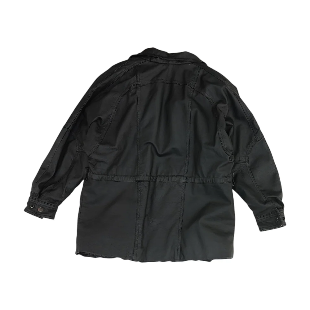 Vintage Black Leather Jacket - Image 2