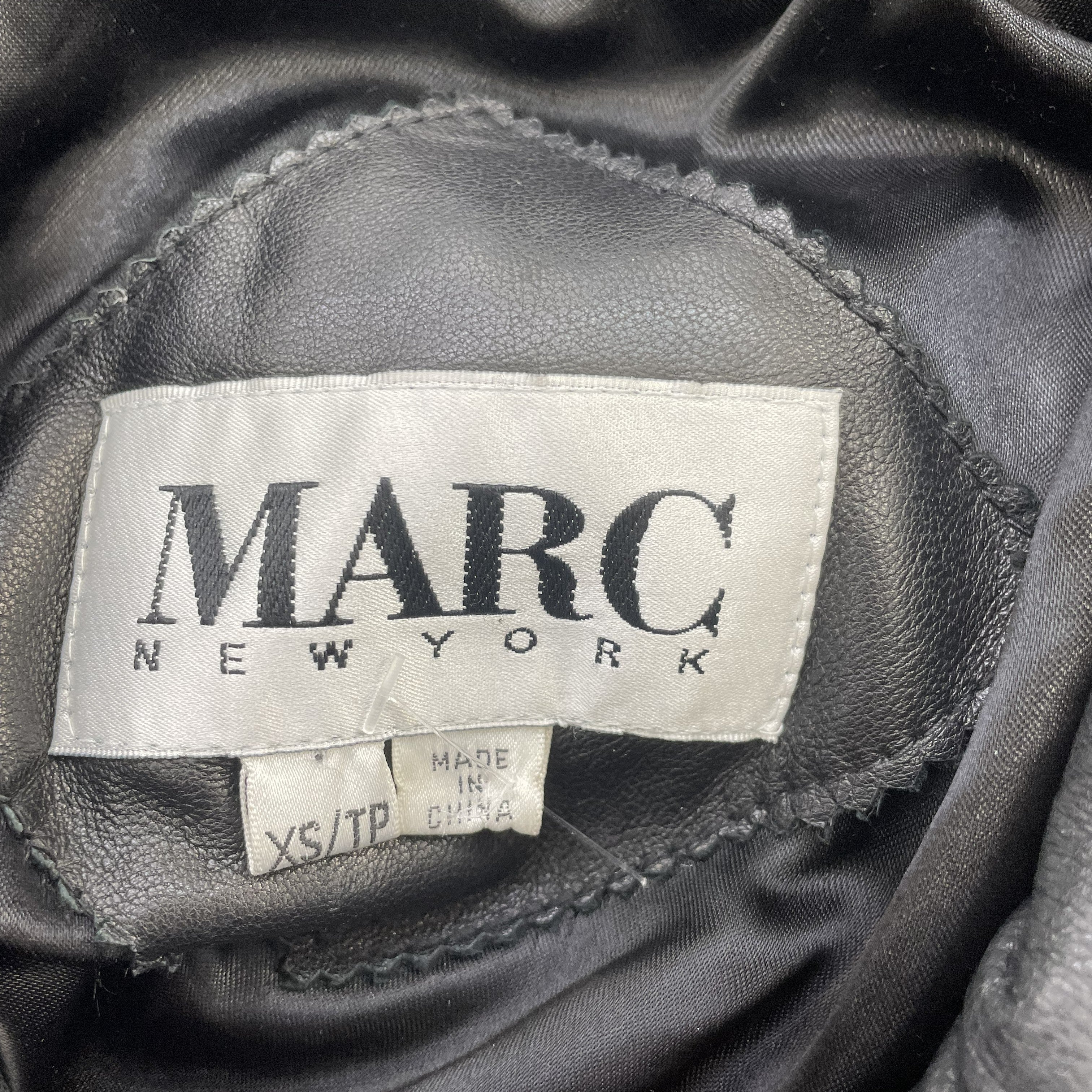 Vintage Black Solid Leather Jacket - Image 3