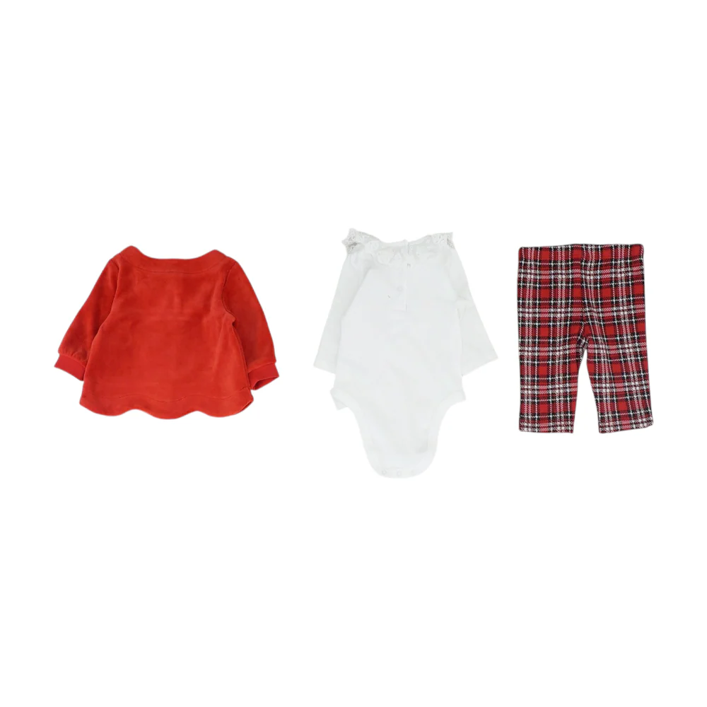 Red Plaid Long Sleeve Set - Image 2