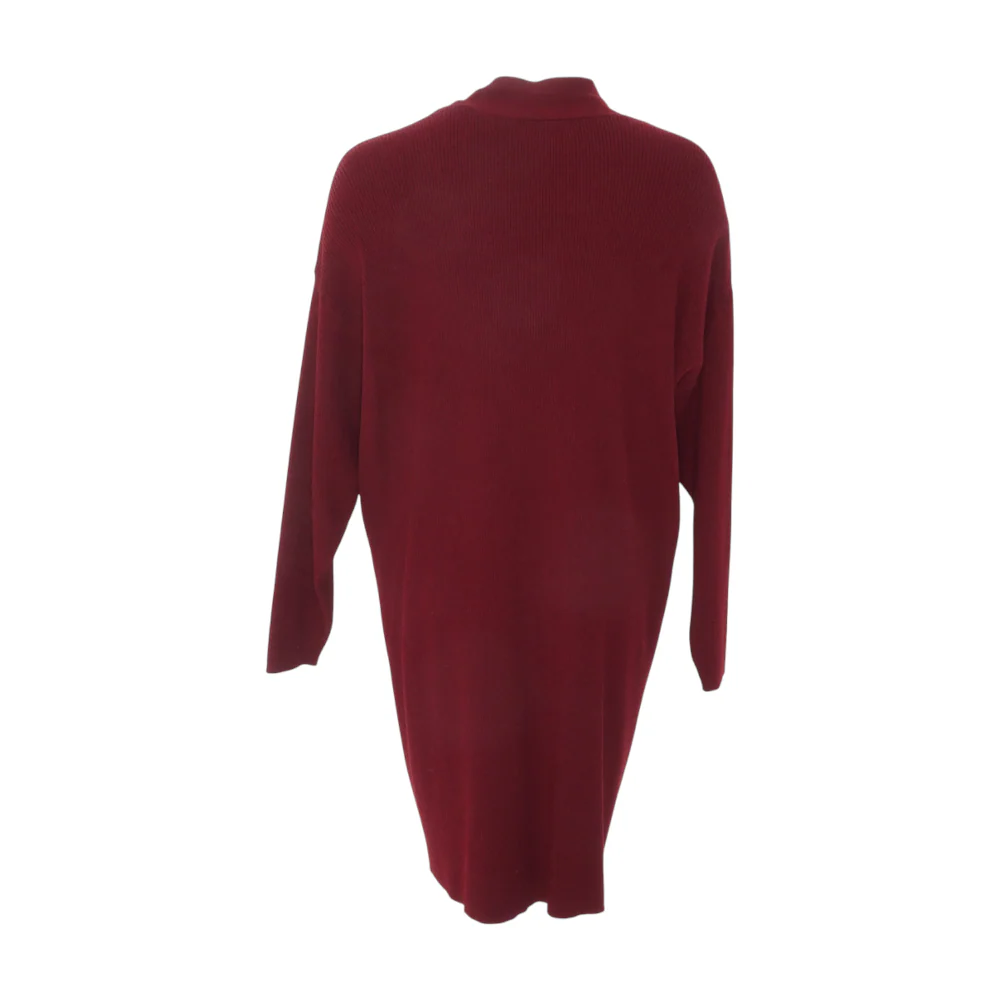 Burgundy Plus Cardigan Sweater - Image 2