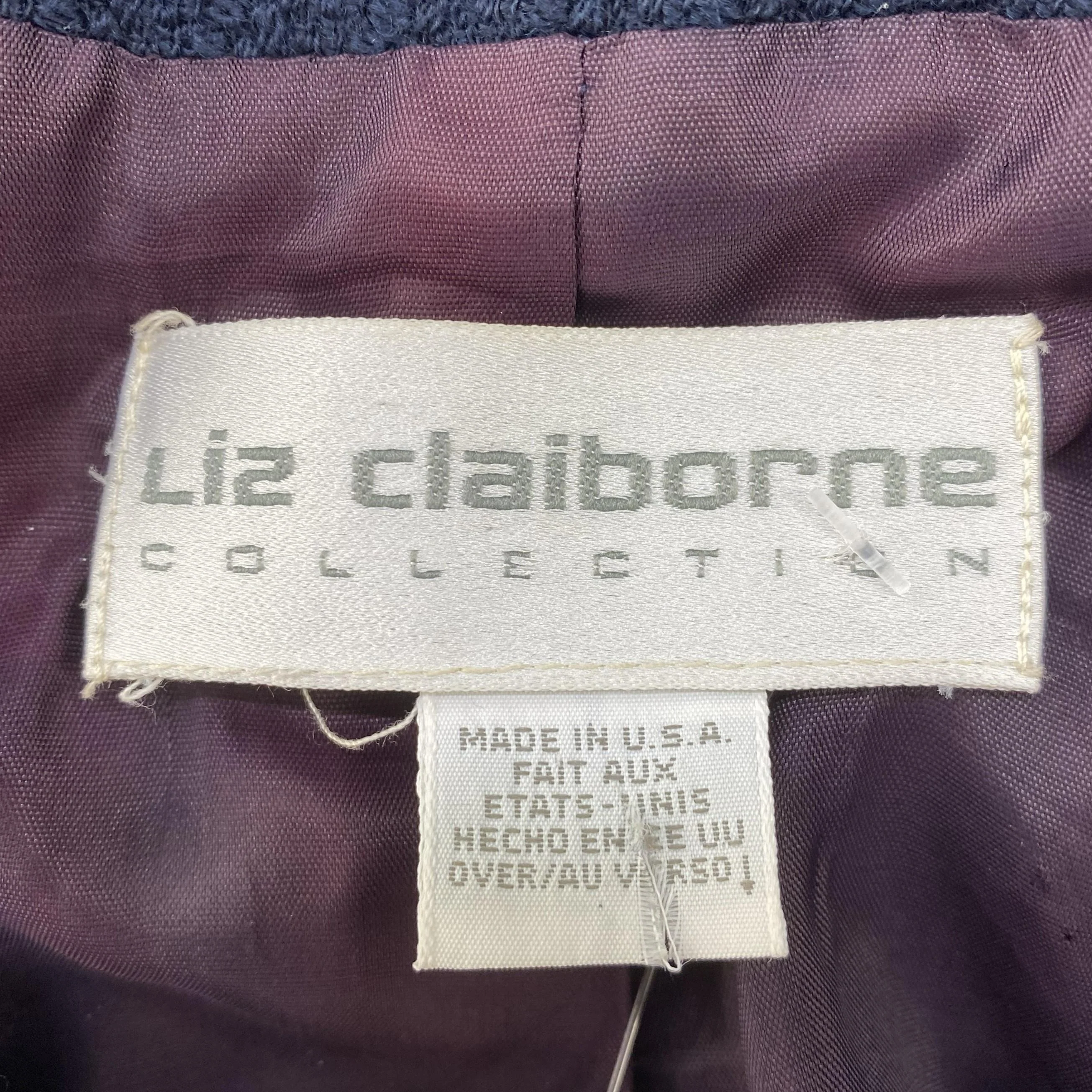 Vintage Navy Solid Blazer - Image 3