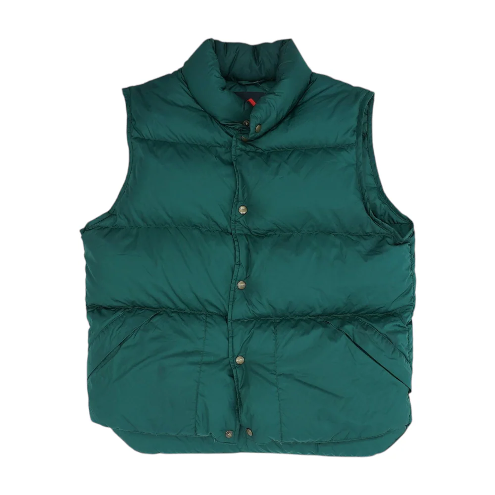 Green Solid Casual Vest