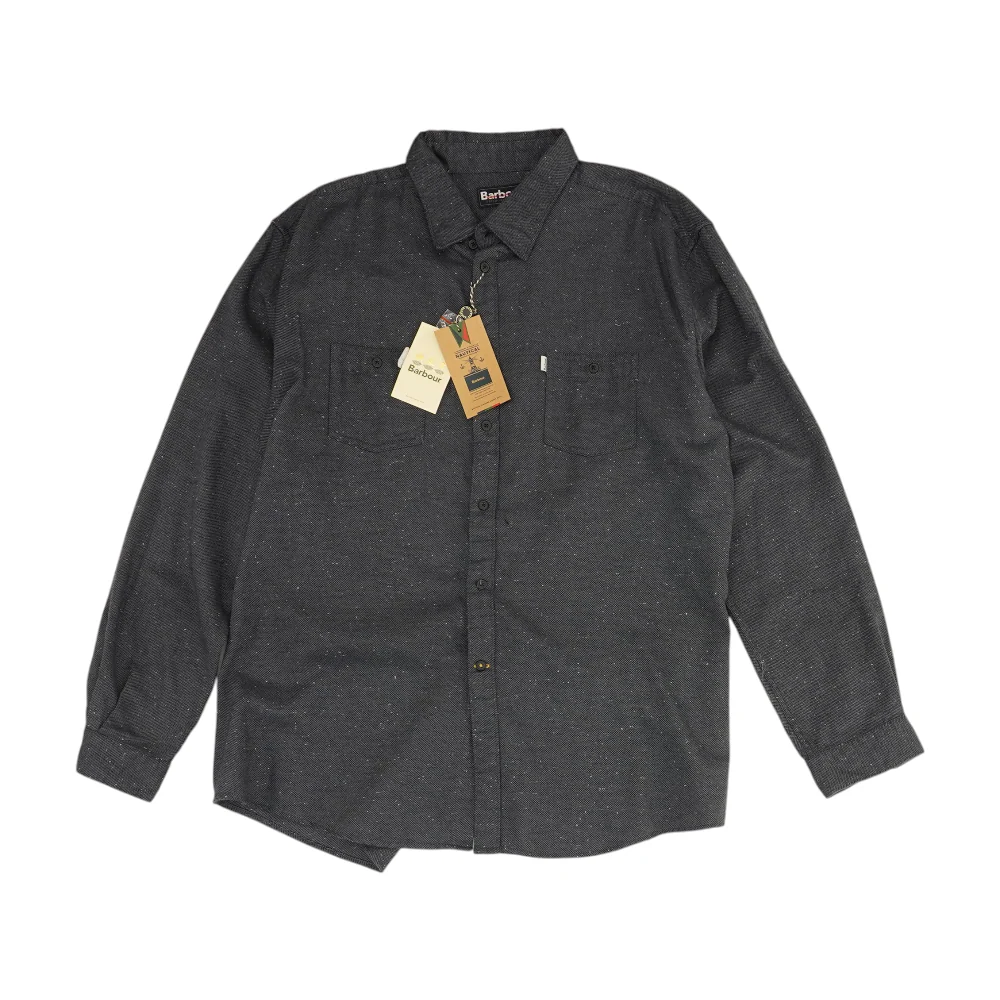 Navy Solid Long Sleeve Button Down