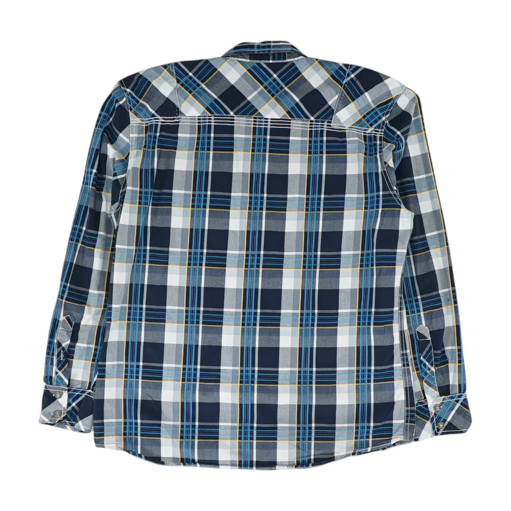 Blue Plaid Long Sleeve Button Down - Image 2