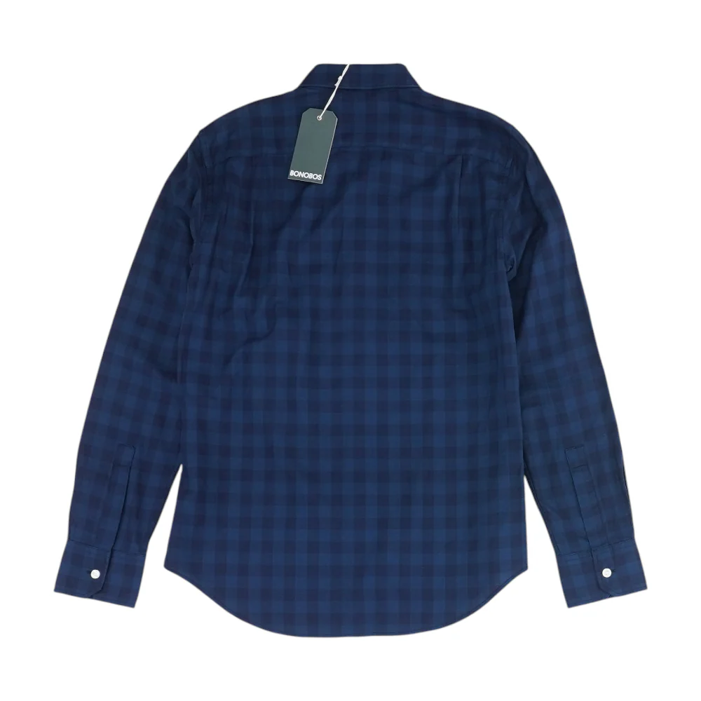 Blue Check Long Sleeve Button Down - Image 2