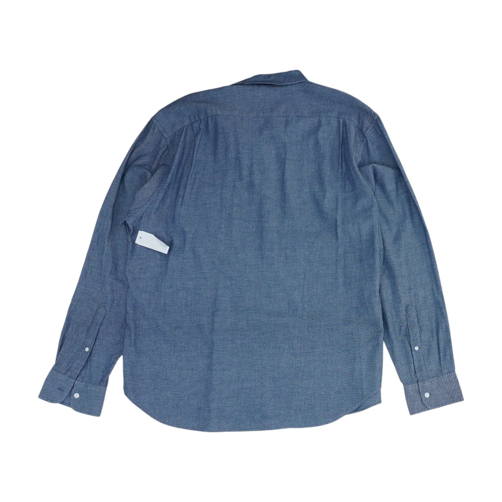 Blue Solid Long Sleeve Button Down - Image 2