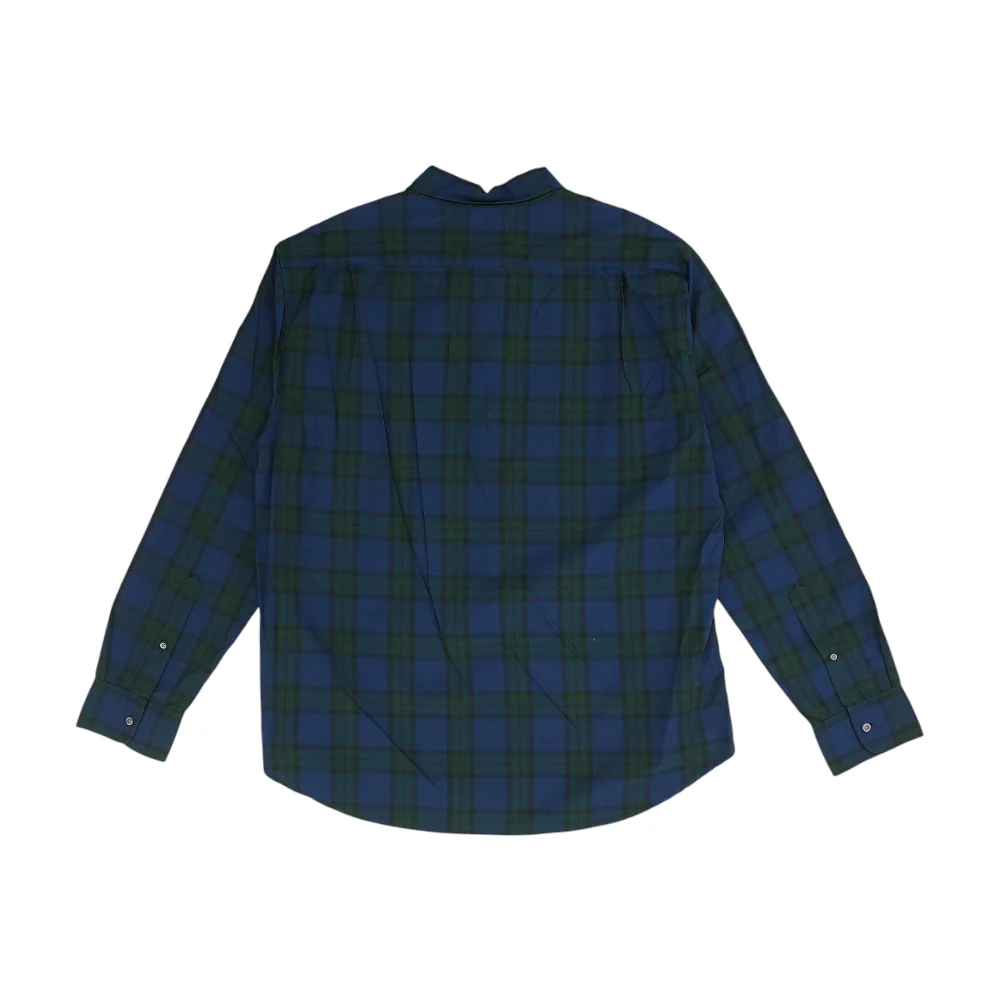 Navy Plaid Long Sleeve Button Down - Image 2