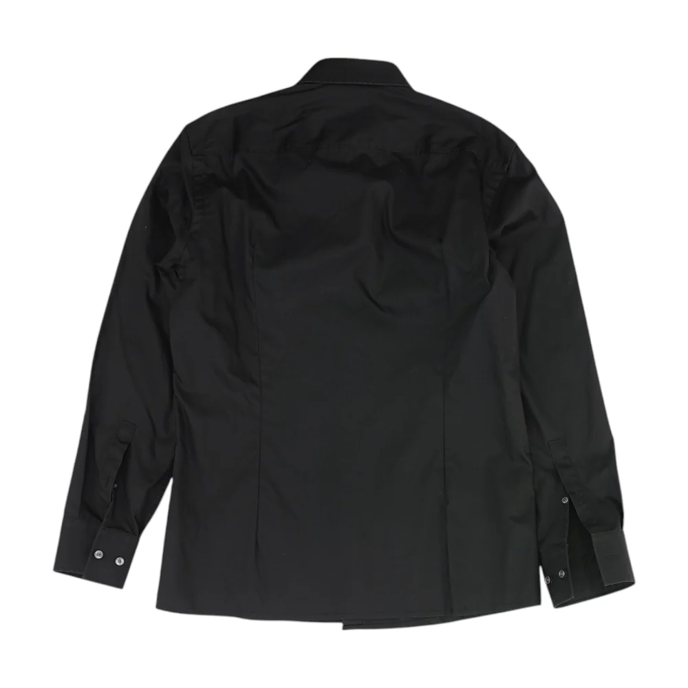 Black Solid Long Sleeve Button Down - Image 2