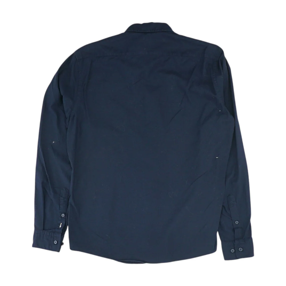 Navy Solid Long Sleeve Button Down - Image 2