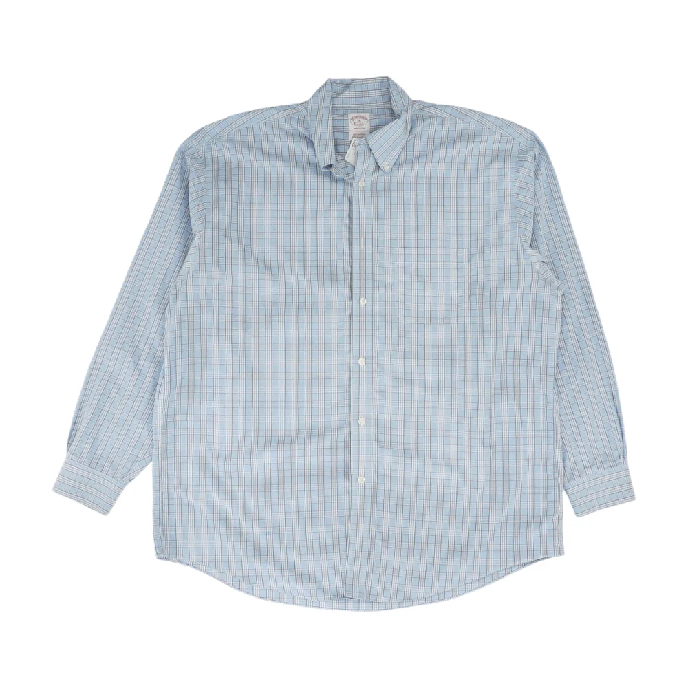 Blue Plaid Long Sleeve Button Down