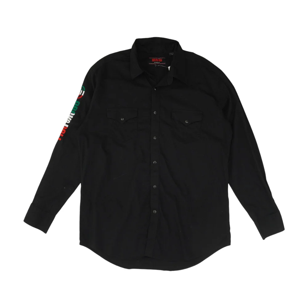 Black Solid Long Sleeve Button Down - Image 3
