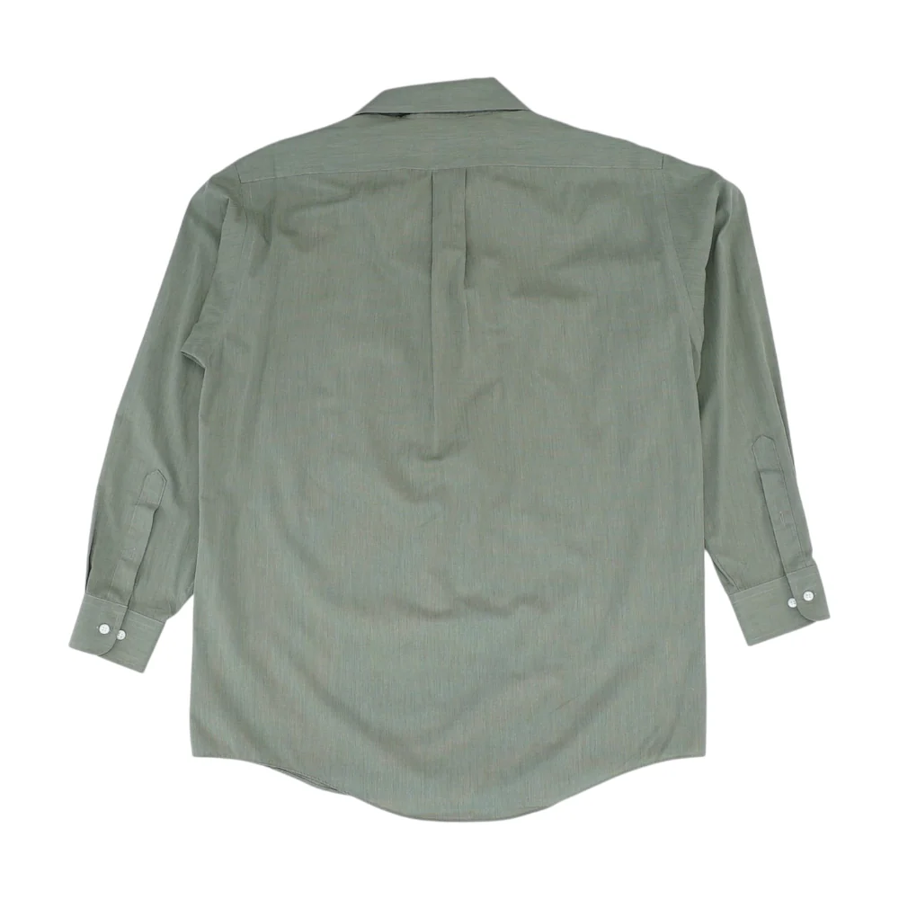 Green Solid Long Sleeve Button Down - Image 2