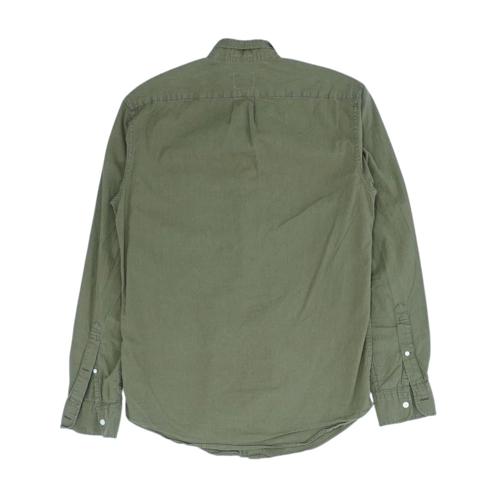 Green Solid Long Sleeve Button Down - Image 2