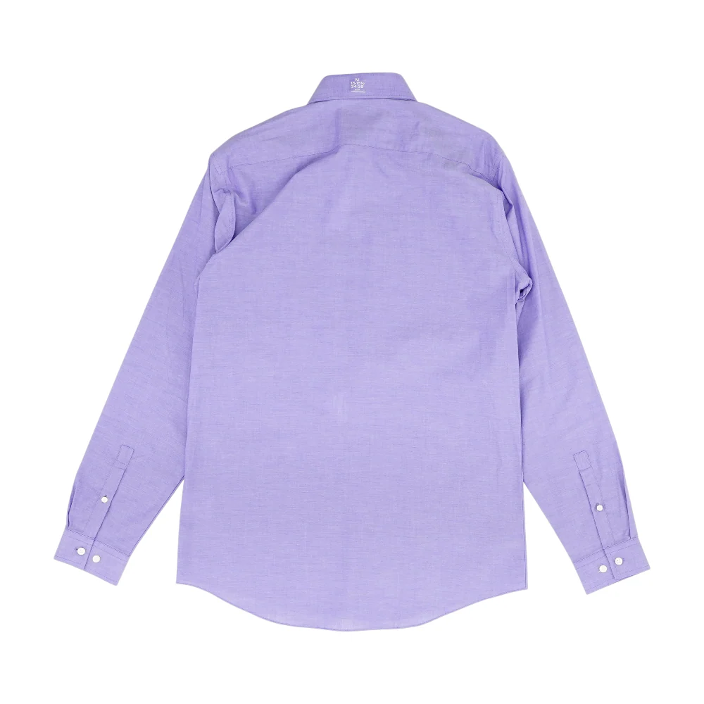 Purple Solid Long Sleeve Button Down - Image 2