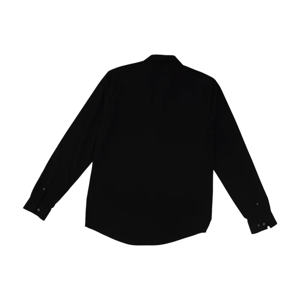 Black Solid Long Sleeve Button Down - Image 2