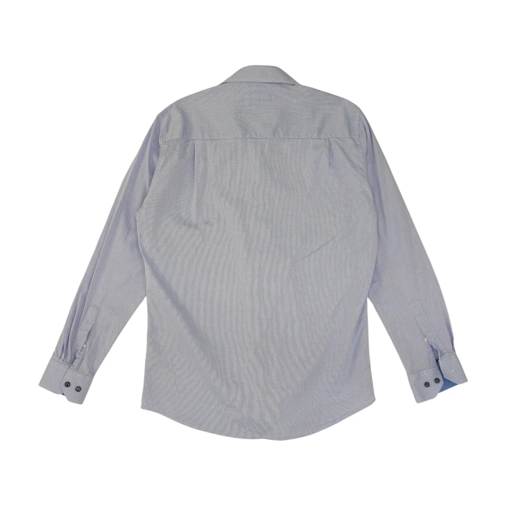 Blue Polka Dot Long Sleeve Button Down - Image 2