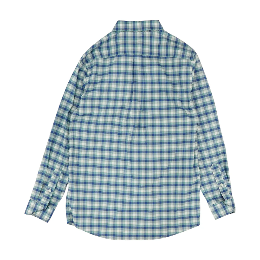 Blue Plaid Long Sleeve Button Down - Image 2