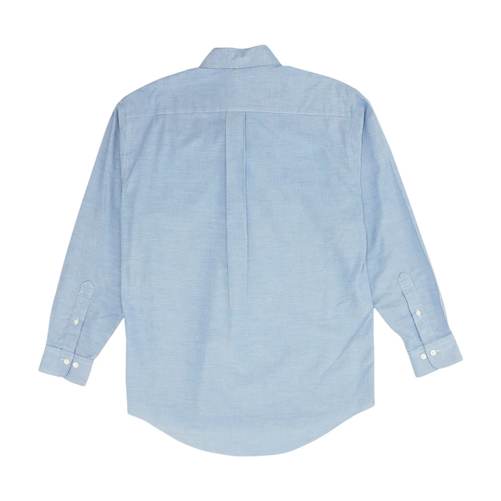 Blue Solid Long Sleeve Button Down - Image 2