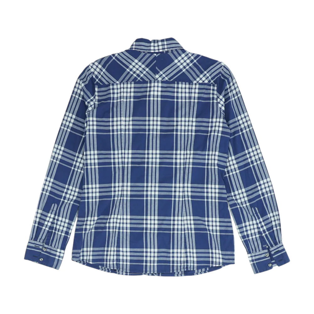 Navy Plaid Long Sleeve Button Down - Image 2