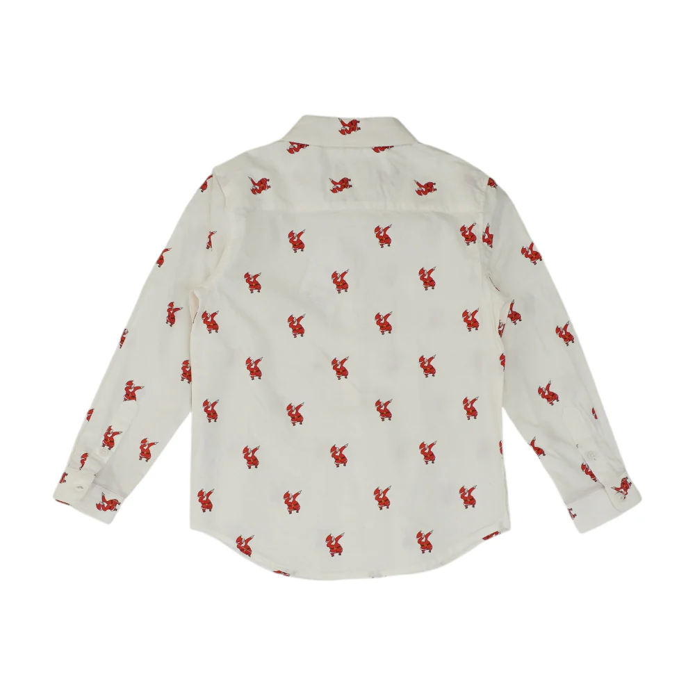 White Print Long Sleeve Button Down - Image 2