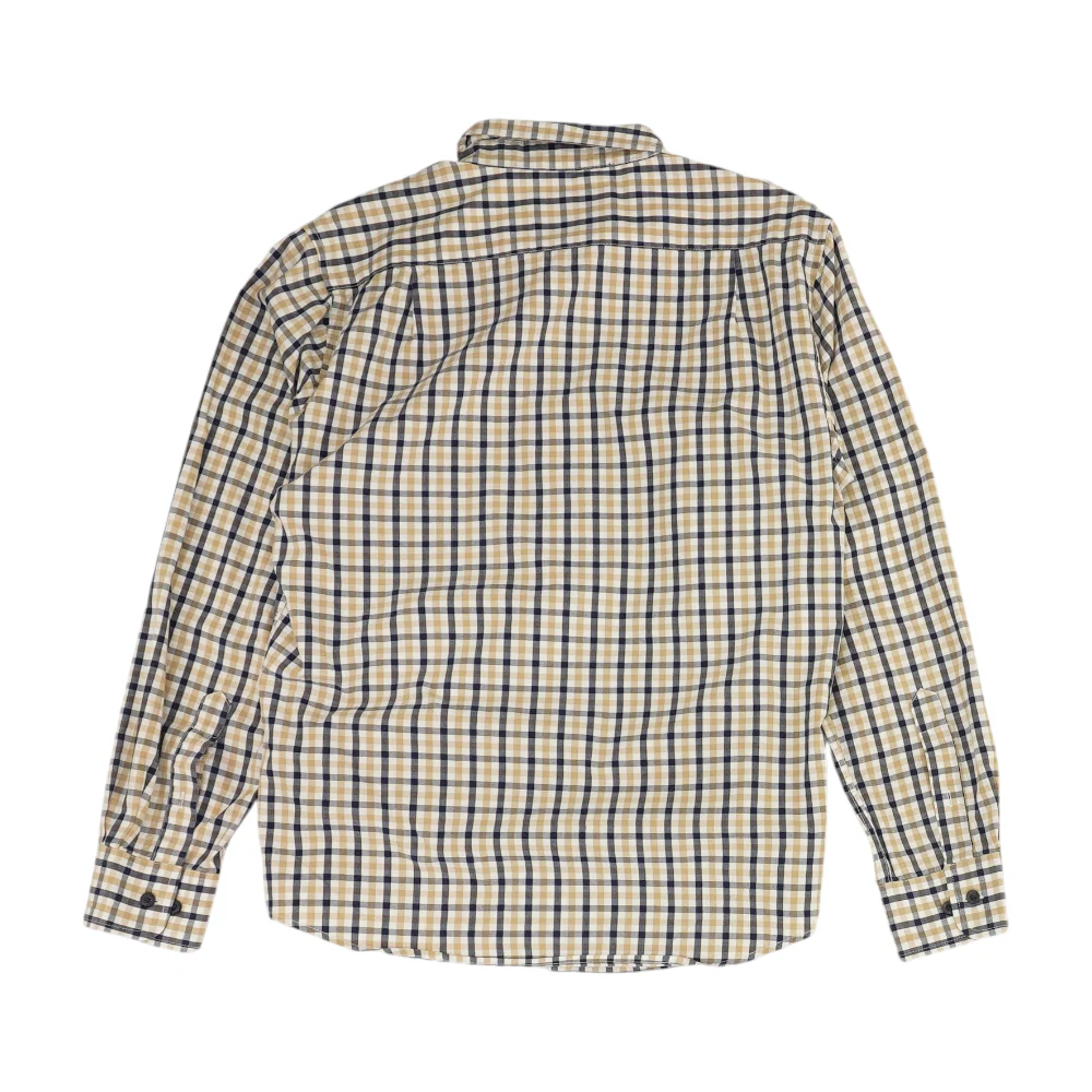Beige Check Long Sleeve Button Down - Image 2
