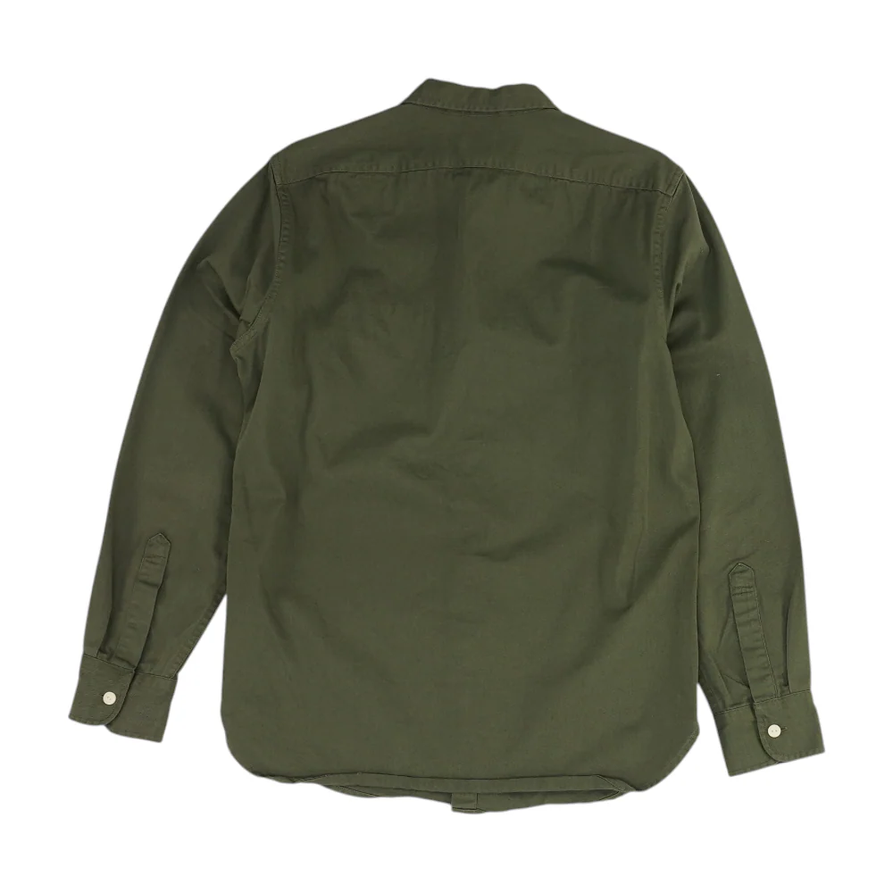 Green Solid Long Sleeve Button Down - Image 2