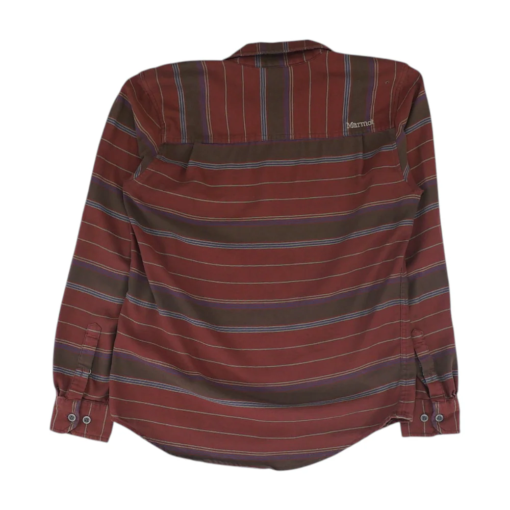 Maroon Striped Long Sleeve Button Down - Image 2
