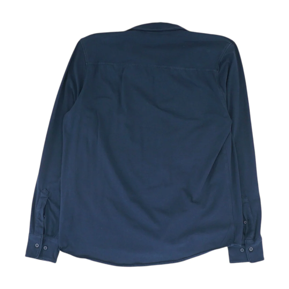 Navy Solid Long Sleeve Button Down - Image 2