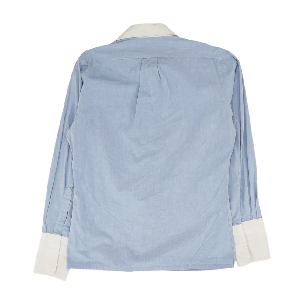 Blue Solid Long Sleeve Button Down - Image 2