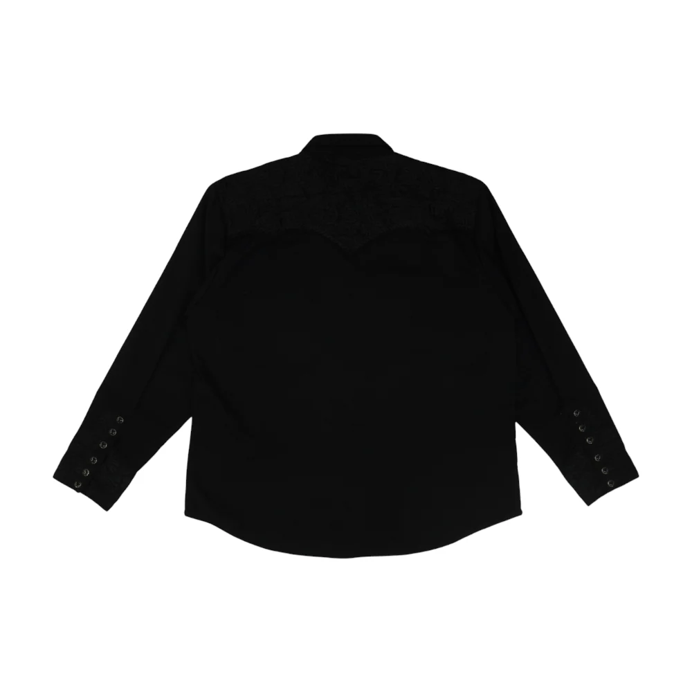 Black Solid Long Sleeve Button Down - Image 2