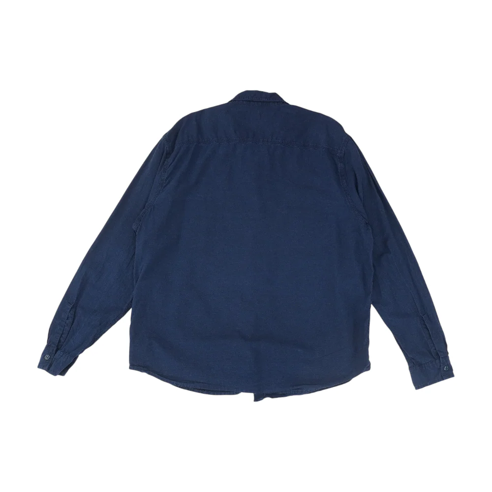 Navy Solid Long Sleeve Button Down - Image 2