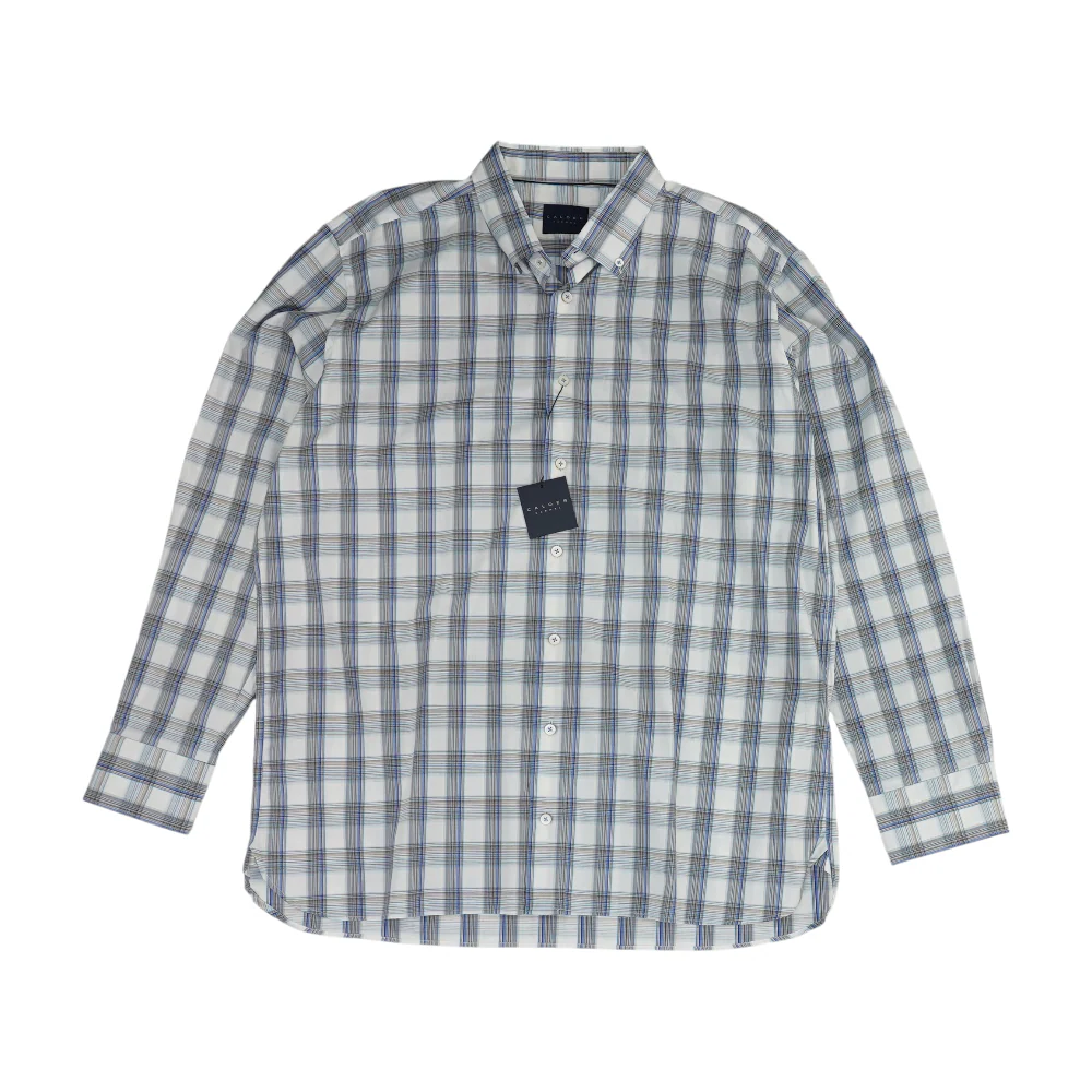 White Check Long Sleeve Button Down