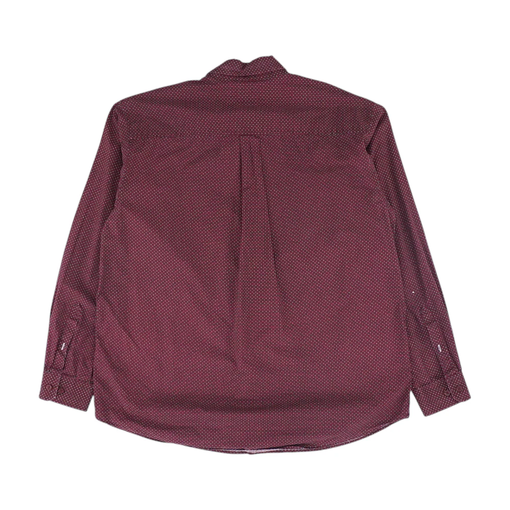 Burgundy Geometric Long Sleeve Button Down - Image 2