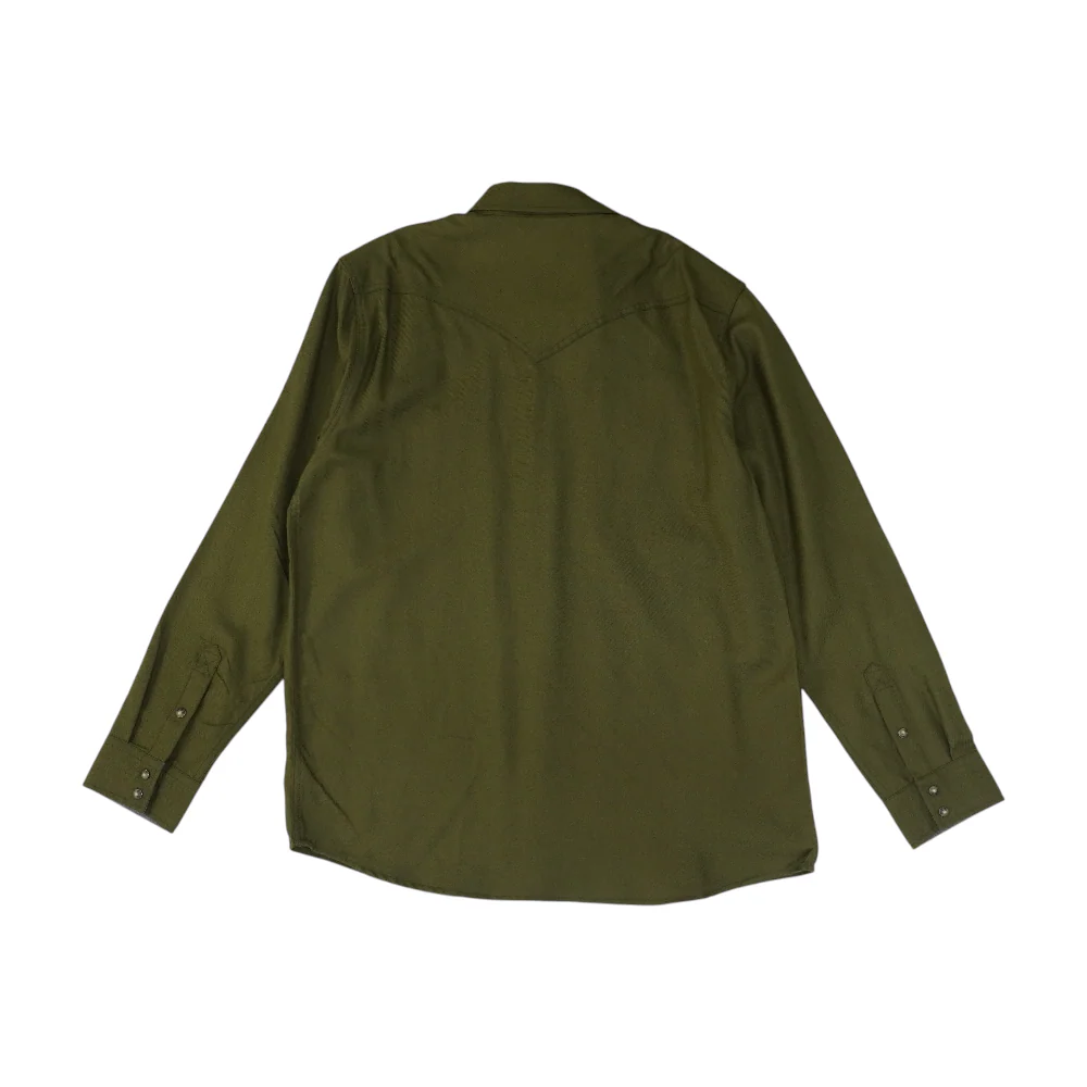 Green Solid Long Sleeve Button Down - Image 2