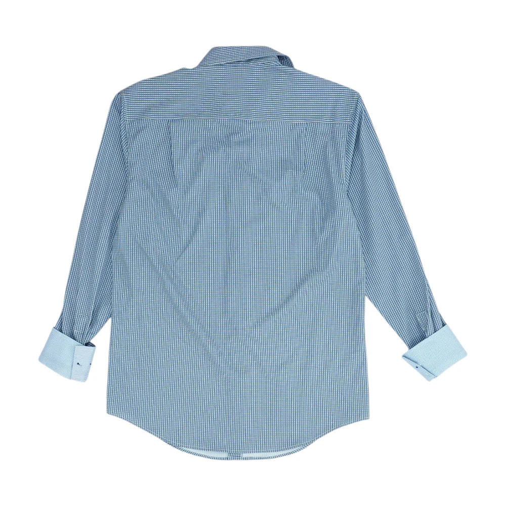 Blue Check Long Sleeve Button Down - Image 2