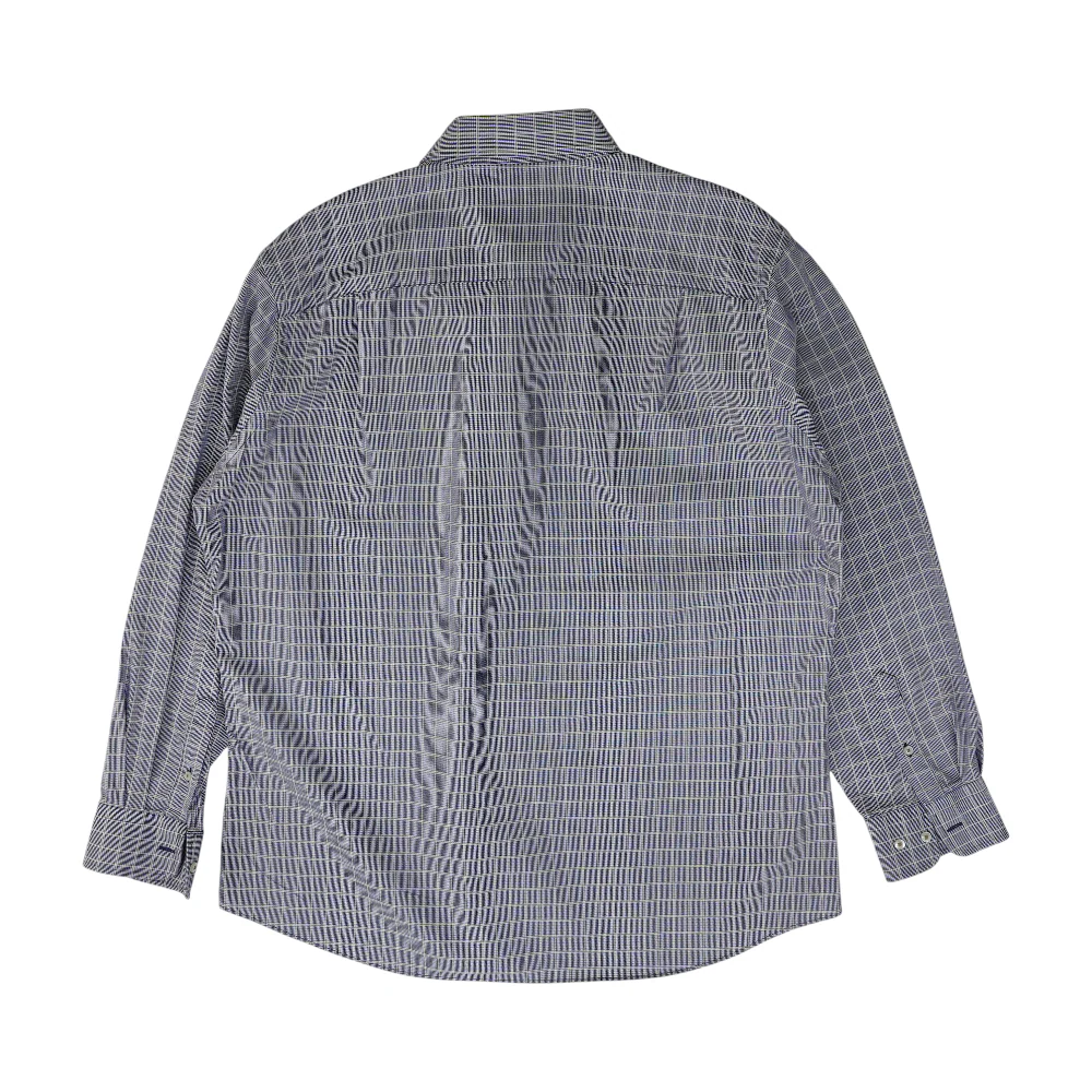 Navy Check Long Sleeve Button Down - Image 2