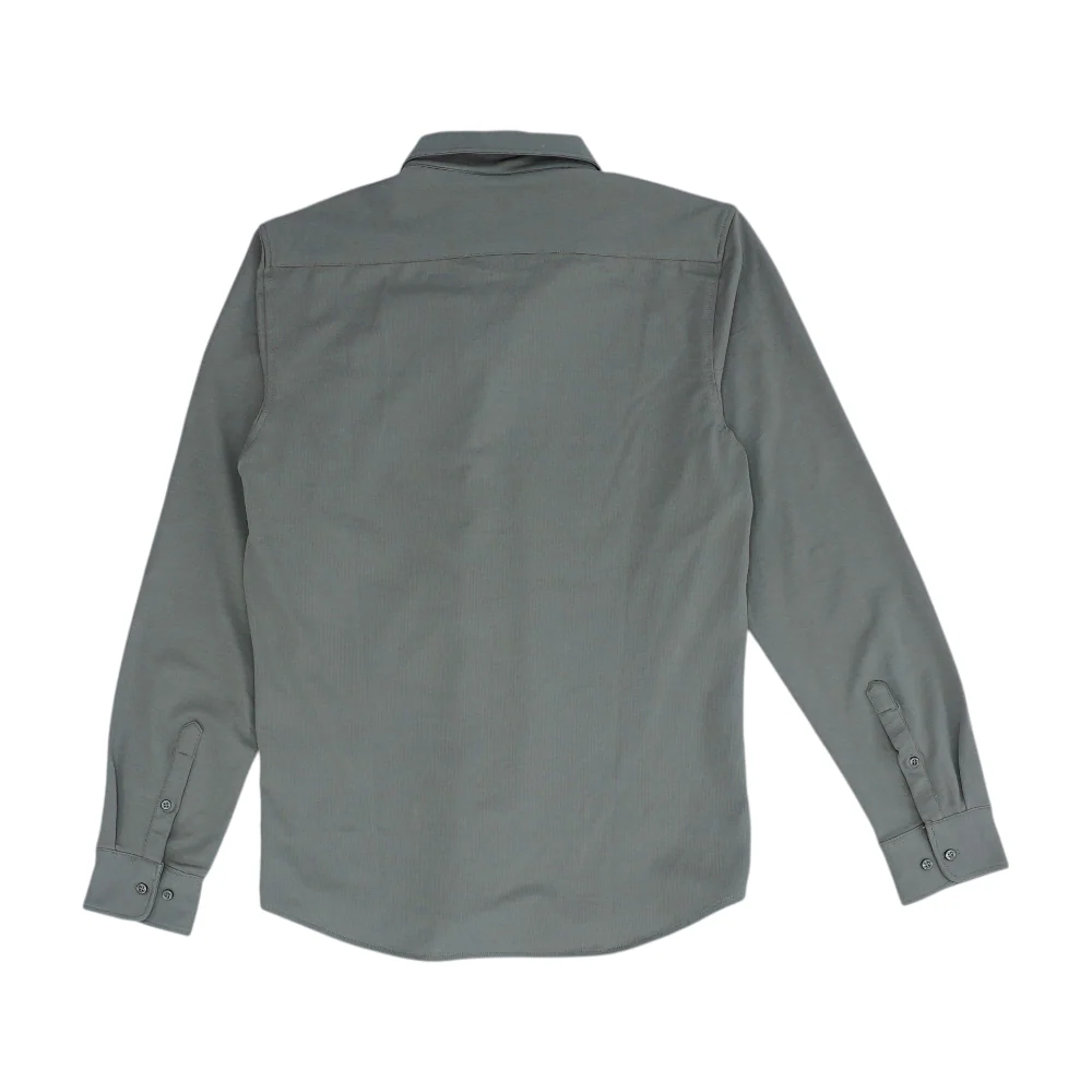 Brown Solid Long Sleeve Button Down - Image 2