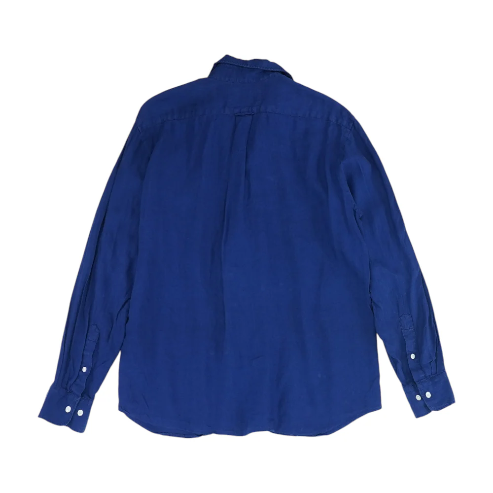 Navy Solid Long Sleeve Button Down - Image 2