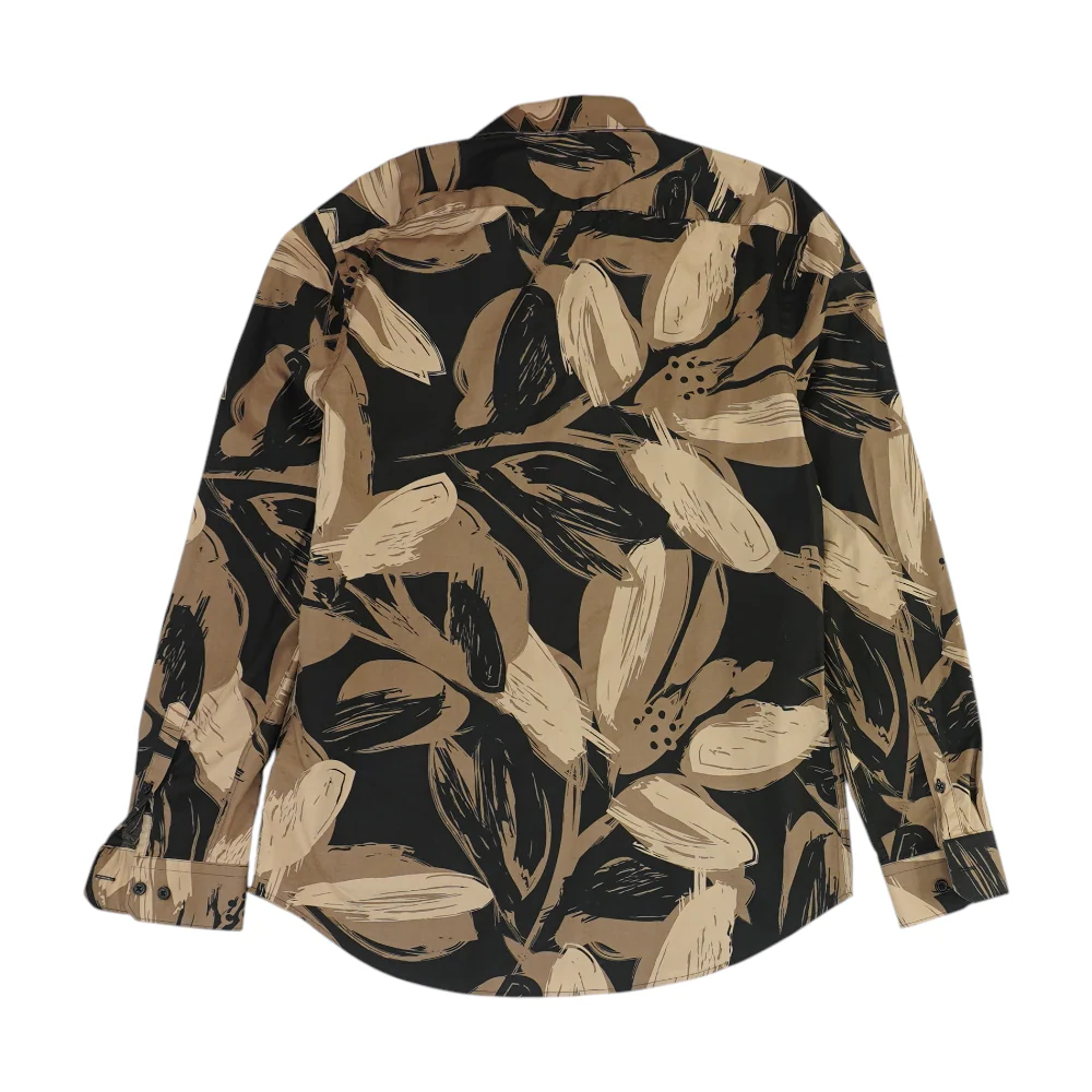 Brown Abstract Long Sleeve Button Down - Image 2