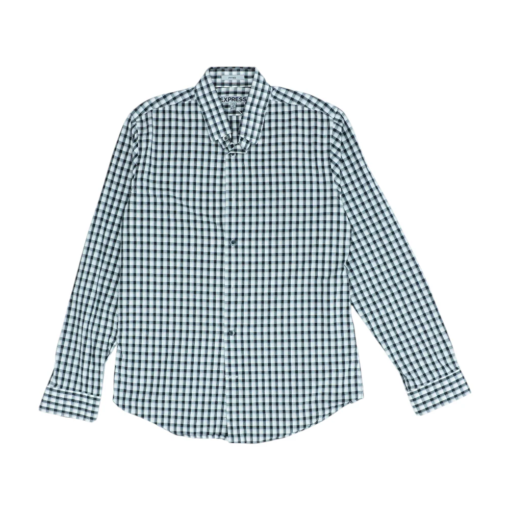 White Check Long Sleeve Button Down