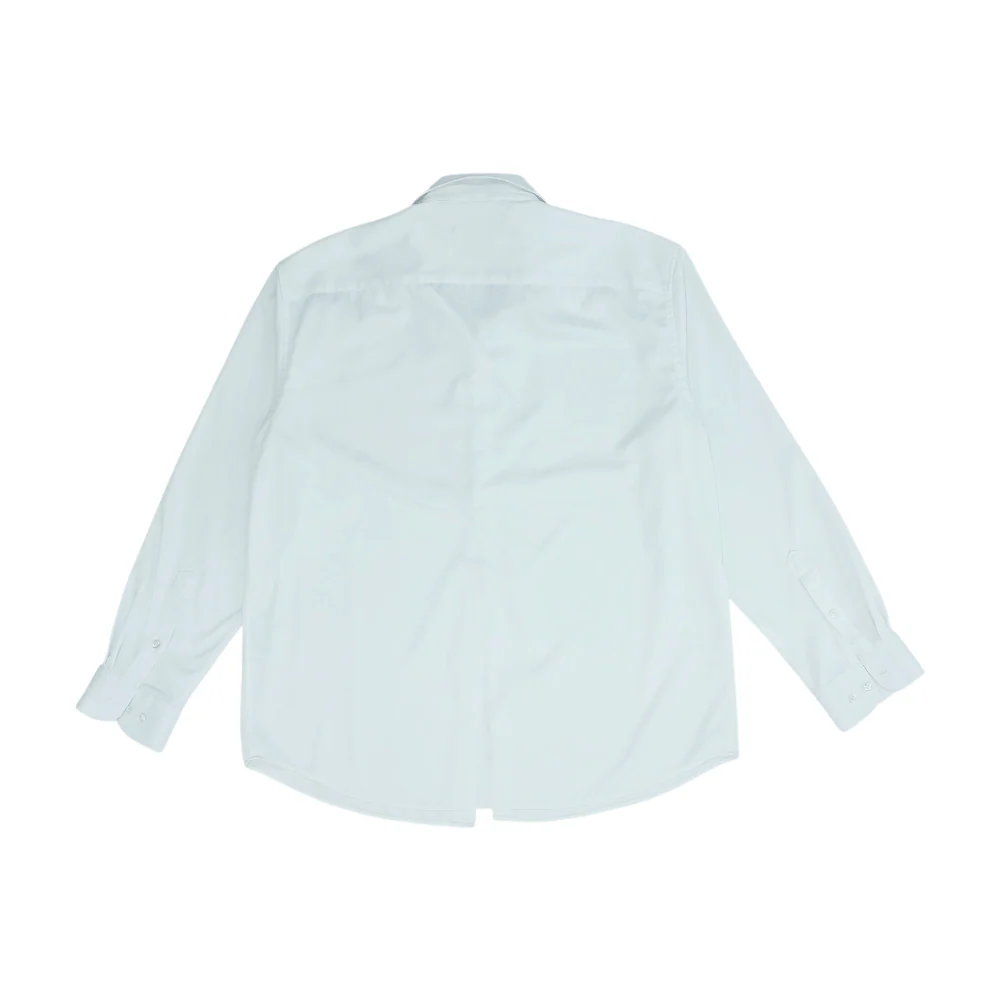 White Solid Long Sleeve Button Down - Image 2