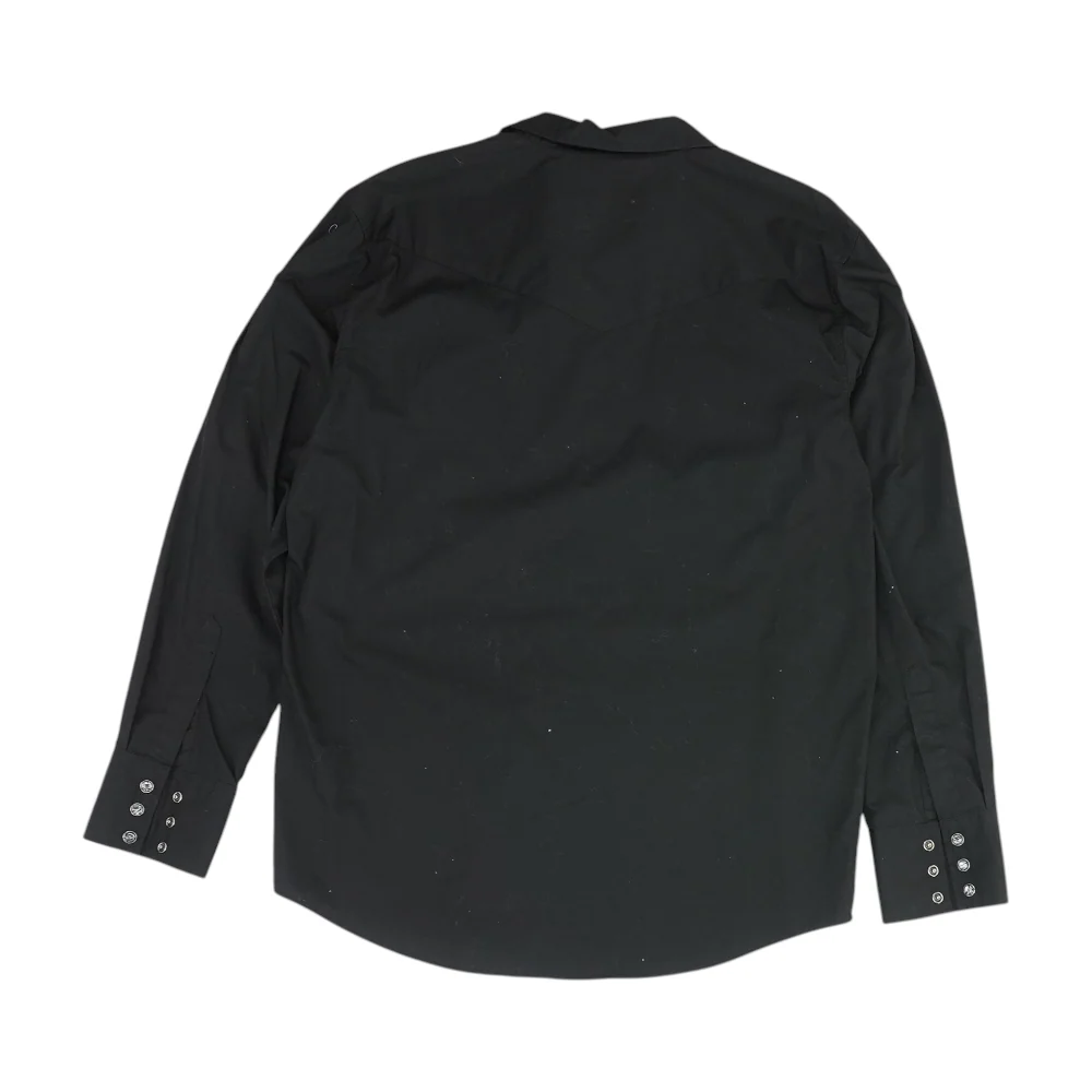 Black Solid Long Sleeve Button Down - Image 2