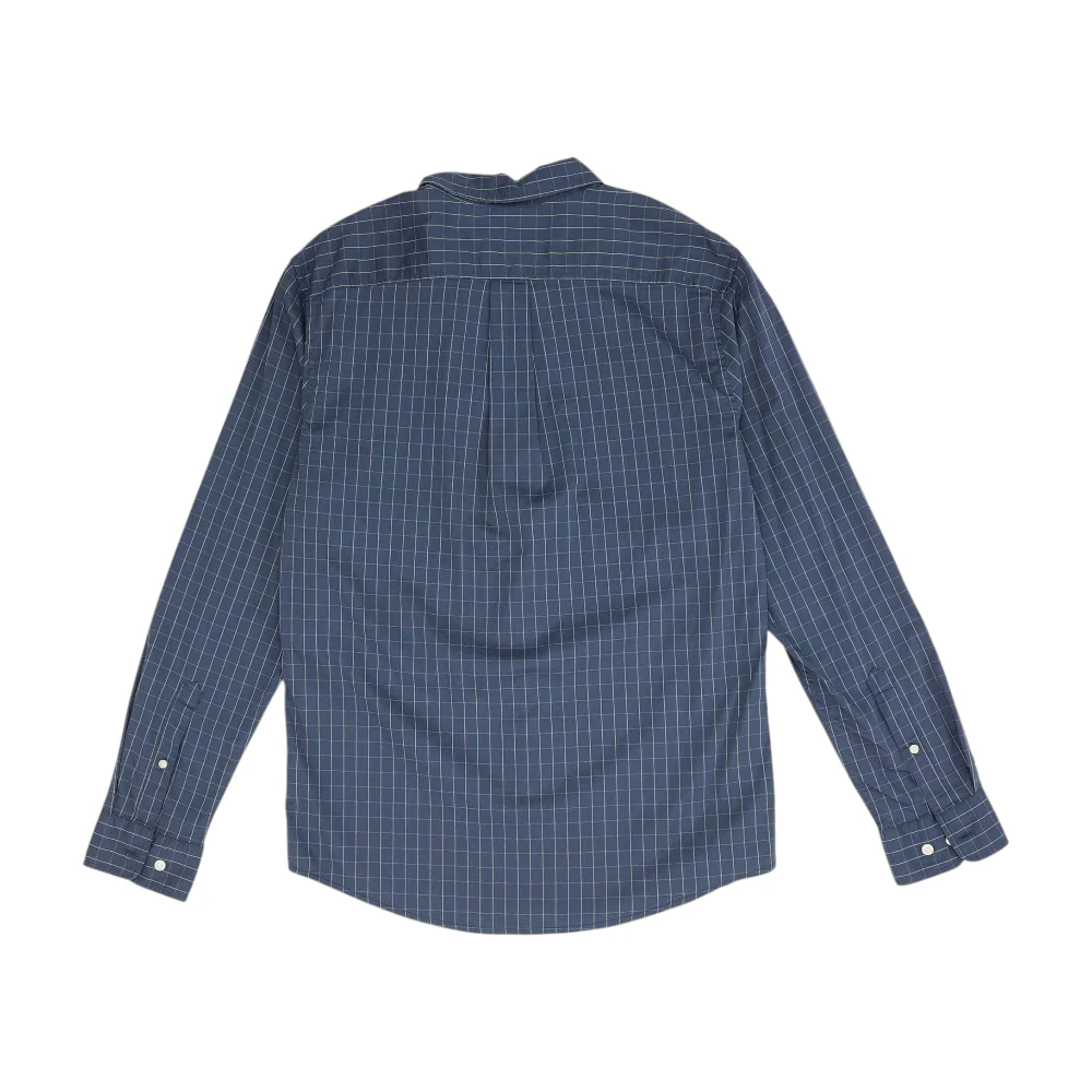 Navy Check Long Sleeve Button Down - Image 2